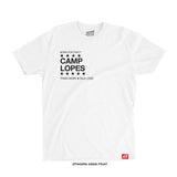Diego Lopes 'CAMP LOPES' T-Shirt (White X Black) FREEDOM 250 COLLECTION