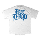 D-Rod Daniel Rodriguez 'FREE D-ROD' T-Shirt (White X Blue) LIMITED SOLIDARITY