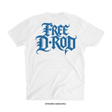 D-Rod Daniel Rodriguez 'FREE D-ROD' T-Shirt (White X Blue) LIMITED SOLIDARITY
