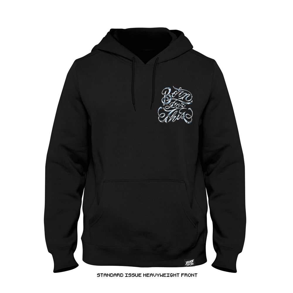 Chrome Script by GRAFIK Heavyweight Hoodie (Black) ARTIST COLLECTION SERIES