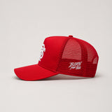 Born For This™ Monogram Logo Mesh Trucker (Red)