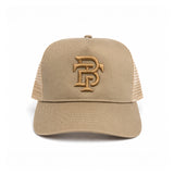 Born For This™ Monogram Logo Mesh Trucker (Sand Brown)