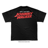 Johnny Walker 'HERE'S JOHNNY BIG FRONT' T-Shirt (Black) U327 LIMITED EDITION