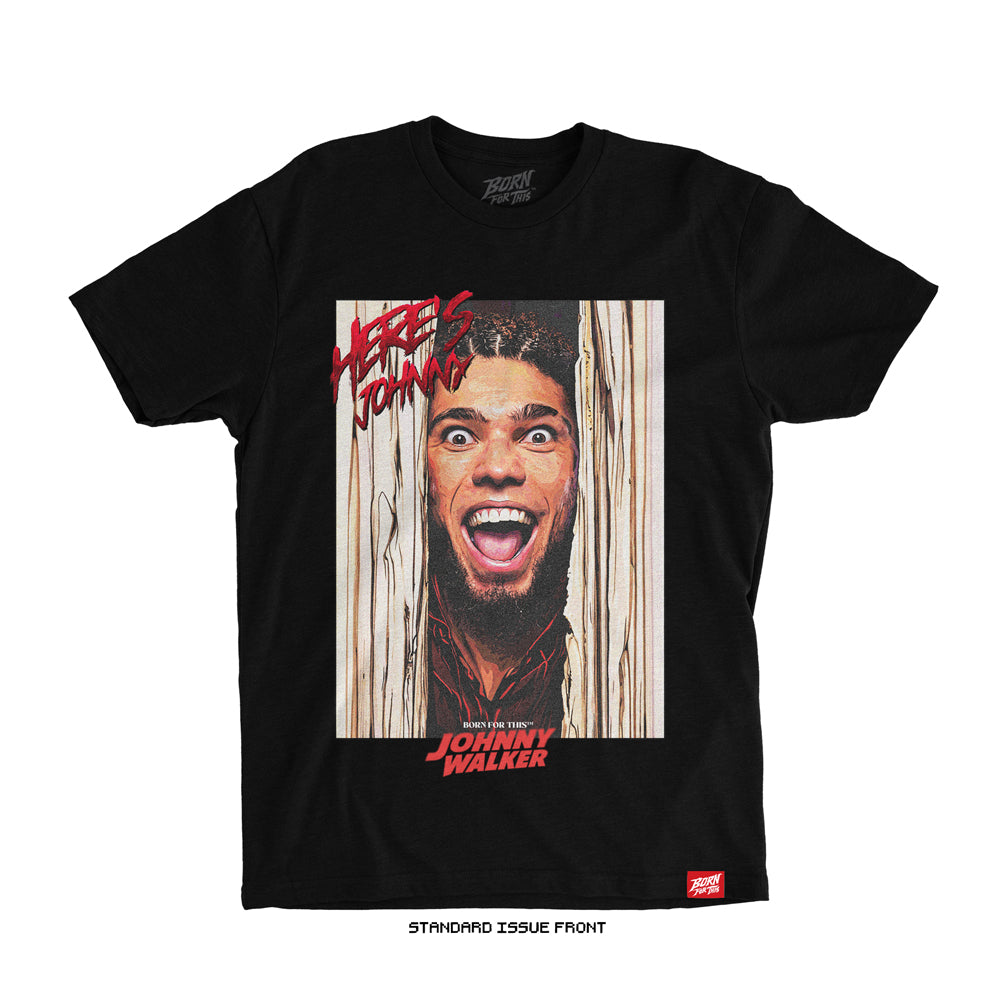 Johnny Walker 'HERE'S JOHNNY BIG FRONT' T-Shirt (Black) U327 LIMITED EDITION