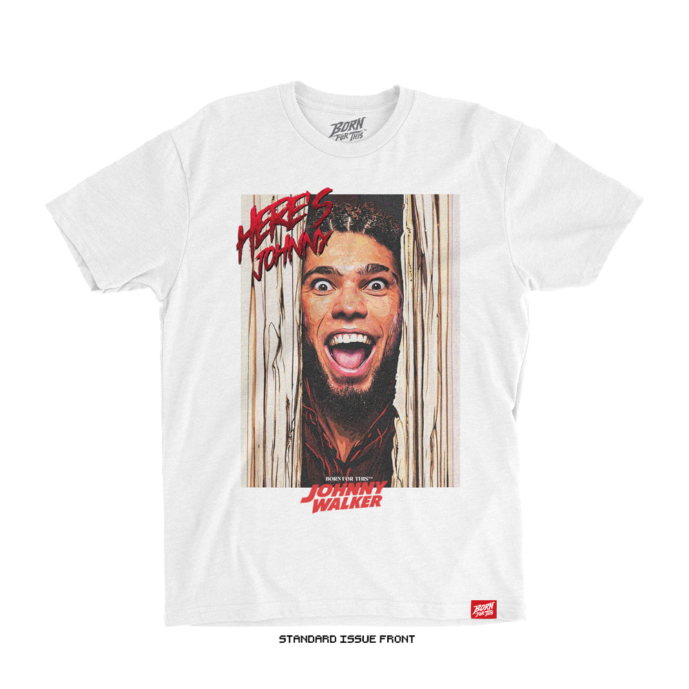 Johnny Walker 'HERE'S JOHNNY BIG FRONT' T-Shirt (White) U327 LIMITED EDITION