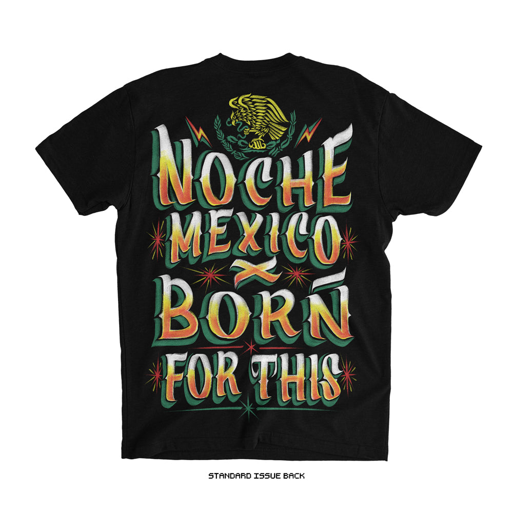 Mex Handmade Painted Sign T-Shirt (Black) NOCHE DROP