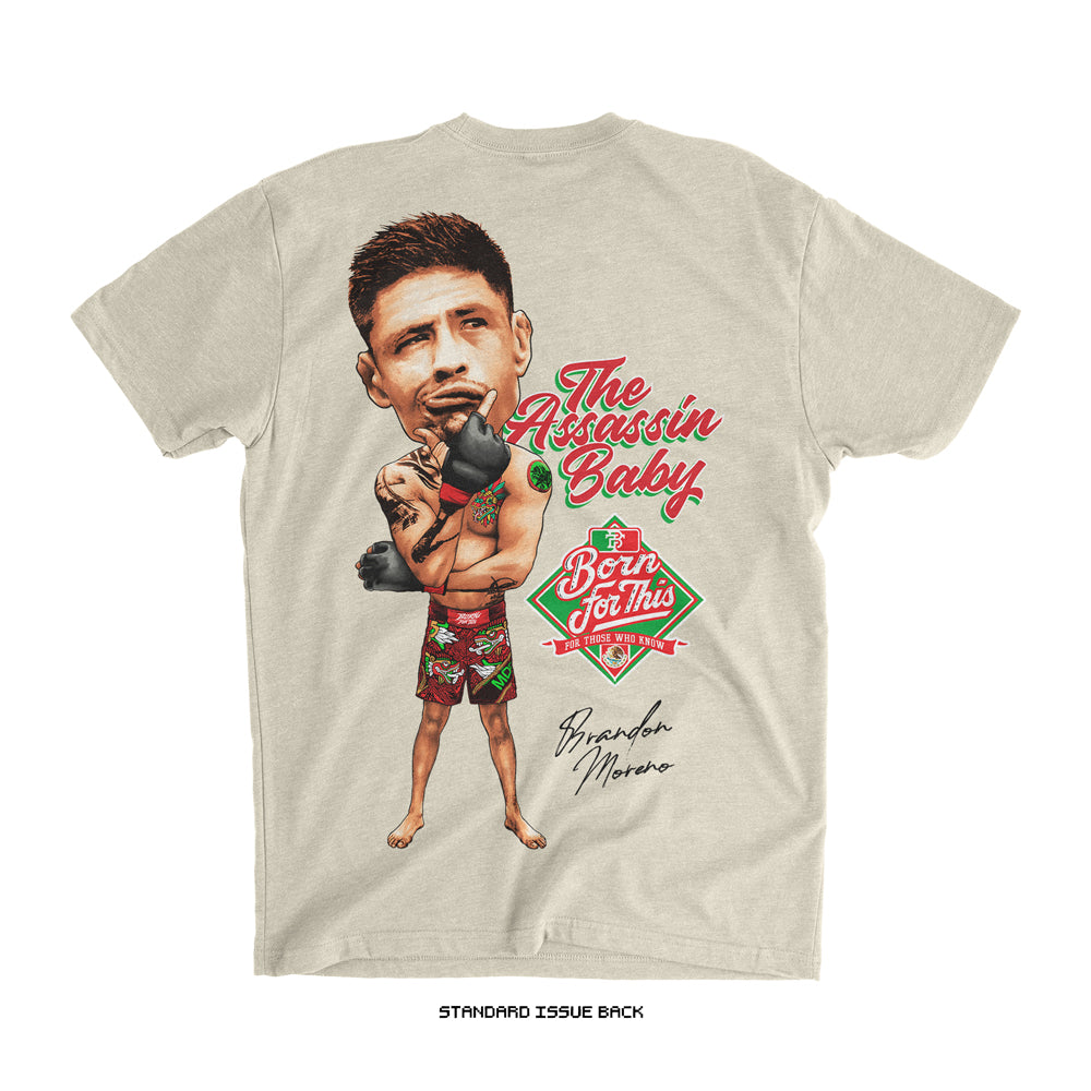 Brandon Moreno 'AB Bobble Head' T-Shirt (Natural) LIMITED EDITION