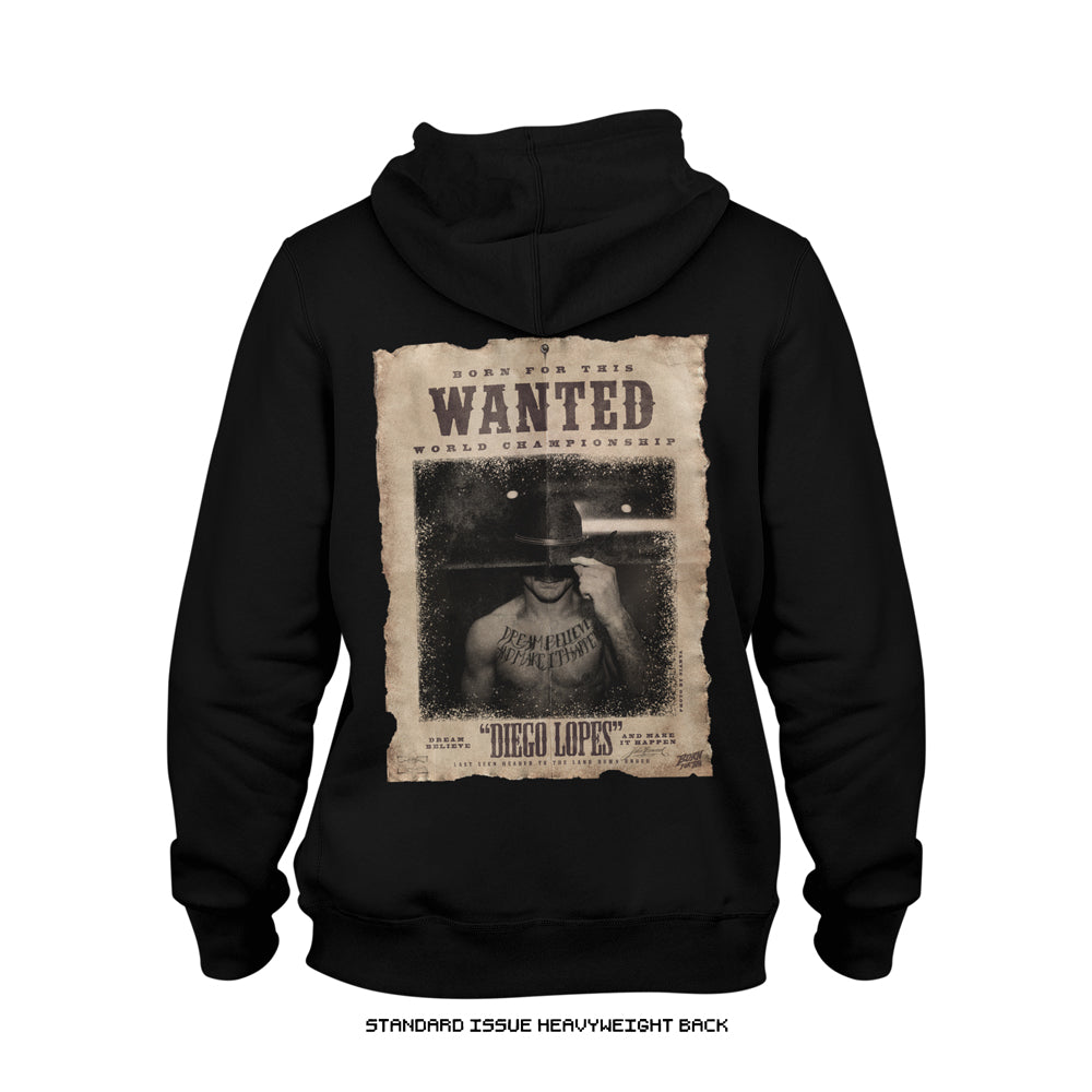Diego Lopes UFC 325 'Wanted' Heavyweight Hoodie (Black) CHAMPIONSHIP CAPSULE