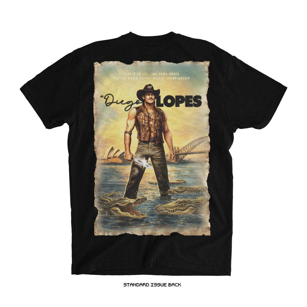 Diego Lopes UFC 325 'Diego Dundee' T-Shirt (Black) CHAMPIONSHIP CAPSULE