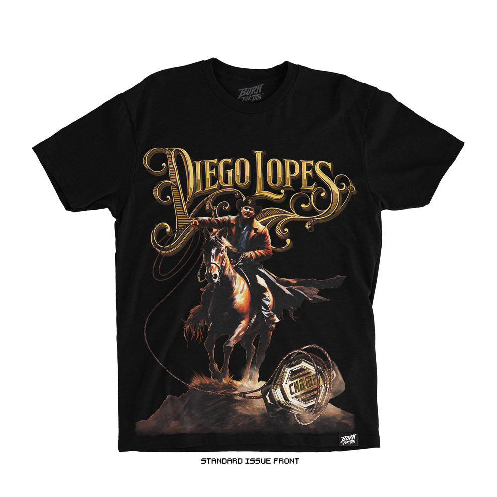 Diego Lopes UFC 325 'World Tour' T-Shirt (Black) CHAMPIONSHIP CAPSULE