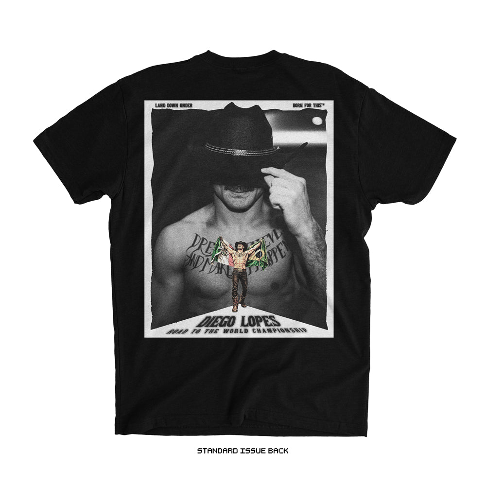 Diego Lopes UFC 325 'Road to the Championship' T-Shirt (Black) CHAMPIONSHIP CAPSULE