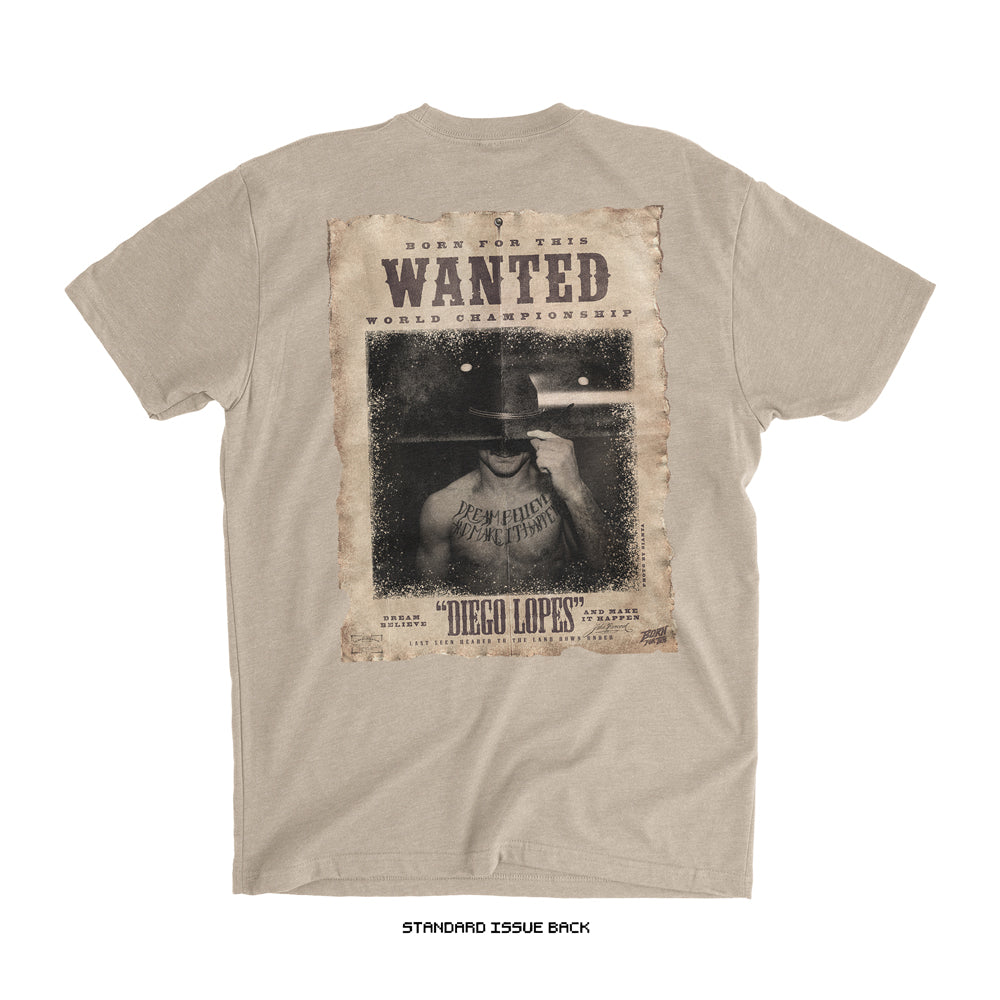 Diego Lopes UFC 325 'Wanted' T-Shirt (Sandstone) CHAMPIONSHIP CAPSULE