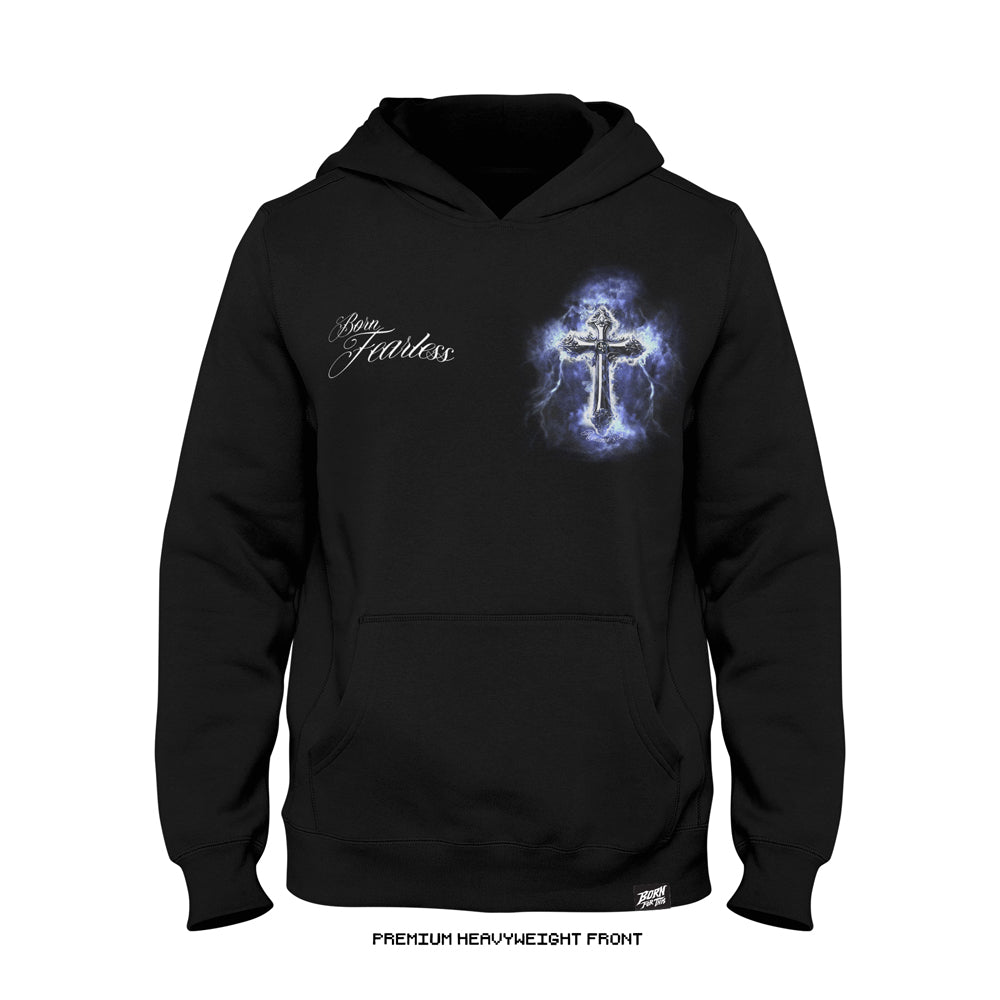 Joshua Van 'Fearless Cross' Premium + Standard Issue  Heavyweight Hoodie (Black) LIMITED EDITION