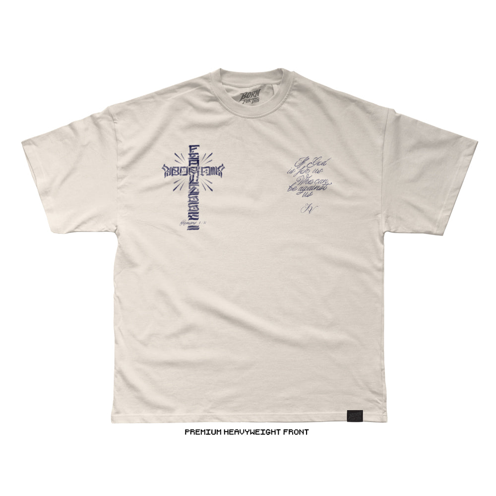 Joshua Van 'Cross Typography' T-Shirt (Natural) LIMITED EDITION