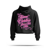 Tracy Cortez 'Airbrush' Women's Crop Hoodie (Black) LIMITED EDITION