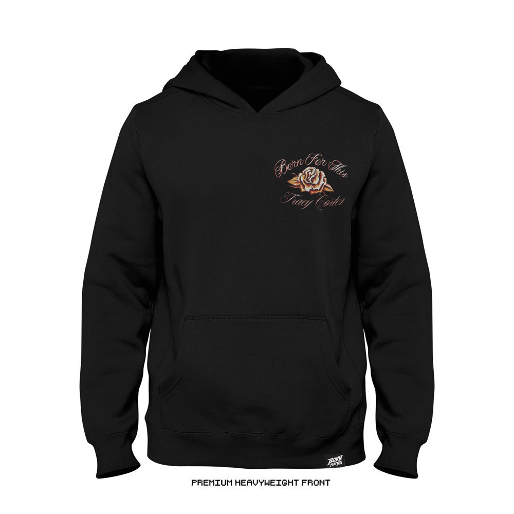 Tracy Cortez 'La Flor' Premium Heavyweight Hoodie (Black) LIMITED EDITION