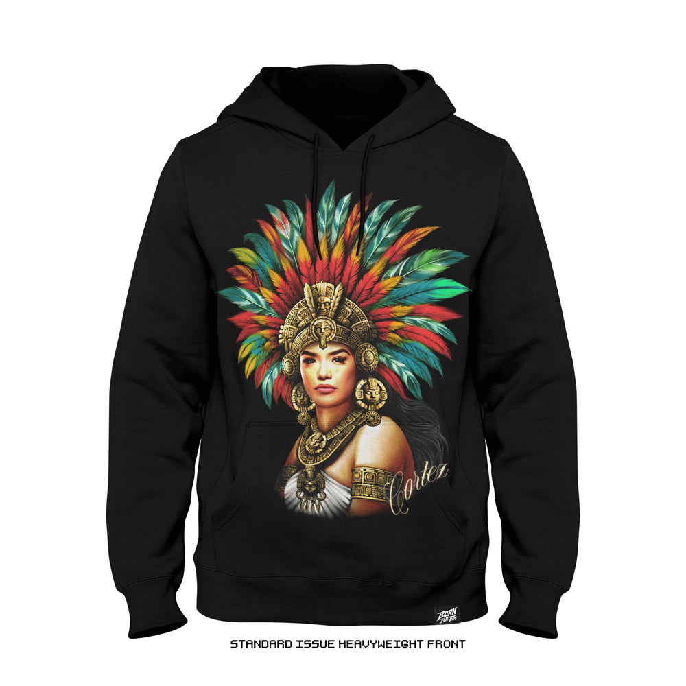 Tracy Cortez 'Azteca' Premium Heavyweight Hoodie (Black) LIMITED EDITION