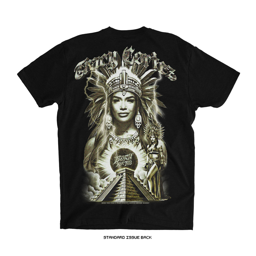 Tracy Cortez 'Aztec Goddess' T-Shirt (Black) LIMITED EDITION
